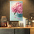 Design Art PT10024-16-32 Pink Peony Flowers in Vase-Large Floral Wall Art Canvas-16X32, 16x32, Blue