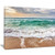 Designart PT10550-20-12 Crystal Clear Blue Foaming Waves-Seashore Canvas Wall Art-20x12, 12" H x 20" W x 1" D 1P, Green
