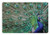 Lunarable Peacock Pet Mat for Food and Water, Peacock Displaying Elongated Majestic Feathers Open Wings Picture, Rectangle Non-Slip Rubber Mat for Dogs and Cats, Navy Blue Green Pale Brown