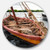 Designart Vintage Wooden Boat-Seashore Large Metal Wall Art - Disc of 11 11'' H x 11'' W x 1'' D 1P