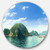 Designart Ha Long Bay in Vietnam - Seashore Round Metal Wall Art - Disc of 11 11'' H x 11'' W x 1'' D 1P