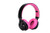 Bluetooth Headphones, LED Light Up Wireless Foldable Headphones Over Ear with Mic (Pink)