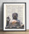 Buddha Statue Upcycled Vintage Dictionary Art Print 8x10