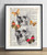 Skulls With Butterflies Vintage Upcycled Dictionary Art Print 8x10
