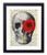 Skull With Rose Eye Upcycled Vintage Dictionary Art Print 8x10