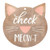 P. Graham Dunn Check Meowt Funny Cat Natural Brown 3 x 3 Wood Hanging Gift Wrap Tag Charms Set of 5