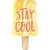 P. Graham Dunn Stay Cool Popsicle Nautical Yellow 3 x 2 Wood Hanging Gift Wrap Tag Charms Set of 5