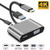USB C to HDMI VGA Adapter 4-in-1 Weton USB C Hub with 4K HDMI,1080P VGA,USB 3.0,USB C PD Charging Type C Multiport Adapter Compatible with MacBook Pro/ipad Pro 2018/Dell XPS/Nintendo Switch/Samsung