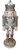 Santa's Workshop Silver King Nutcracker, 10" Tall, White