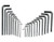 Genius Tools 25 Piece Metric & SAE Hex Key Wrench Set HK-025MS
