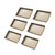 HOMOW Set of 6 Non-stick Heavy Duty 5'' Square Fluted tart Pans With Removable Bottom, Removable Loose Bottom, Quiche Pans, Tart Pie Pans, Tartlet Pans (5"X3"X0.8"(6PCS))