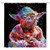 AMNYSF Star Wars Shower Curtain Colorful Master Yoda Monster Decor Black Fabric Bathroom Curtains Waterproof Polyester with Hooks 70x70 Inches