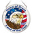 Amia Patriotic Eagle Glass Circle Suncatcher