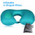 Anskp Inflatable Travel Pillow, U-Shaped Compact Travel Pillows for Airplanes Travel Light Portable Inflatable Neck Pillow Support Head and Neck (Blue)