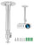 VANKYO Universal Extending Projector Ceiling Mount with Height Extendable Length 11.8" - 19.7" Adjustable 360°Angle Rotatable Drop Ceiling Projector Mount, Compatiable with VANKYO LEISURE 3