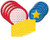 BlackLabel Direct Modern Stars Patriotic Party Supply Bundle for 10 Guests - Includes Plates and Napkins