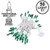 Novelty Lights 50 Light Green Christmas Mini String Light Set, White Wire, Indoor/Outdoor UL Listed, 11' Long