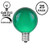 Novelty Lights 25 Pack G40 Outdoor Globe Replacement Bulbs, Green, C7/E12 Candelabra Base, 5 Watt