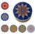 Auto Parts Set of 6pcs Drink Coasters Mats - Moisture Absorbing Stone Coasters with Cork Base, Prevent Furniture from Dirty and Scratched, Stone Coasters set Suitable for Kinds of and Cups