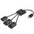 AuviPal 3-in-1 Micro USB Hub OTG Adapter with Micro USB Charging Port for Android Windows Smart Phone and Tablet - Black