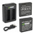 Wasabi Power AZ16-1 Replacement Battery (2-Pack) and Dual USB Charger for Xiaomi YI 4K Camera and YI AZ16-1