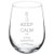 Wine Glass Goblet Keep Calm and Love Giraffes (17 oz Stemless)