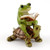 Top Collection Miniature Fairy Garden & Terrarium Frog Reading Book on Turtle Statue, Small