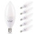 E12 LED Candelabra Light Bulbs 60W Equivalent 600LM 5000K Daylight Chandelier Bulbs Non-dimmable Pack of 6