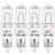 4-Pack JDE11 120V 100W Halogen JDE11 100W Bulb Warm White 100 Watt T4 E11 Bulb JD E11 T4 100W for Chandeliers, Pendants, Table Lamps, Cabinet Lighting, Mini-Candelabra Base T4 Bulb, by Bluex Bulbs