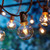 50Ft Outdoor Patio String Lights with 50 Clear Globe G40 Bulbs,UL Certified for Patio Porch Backyard Deck Bistro Gazebos Pergolas Balcony Wedding Gathering Parties Markets Decor, Brown Wire