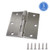 (Pack of 3) 3.5 inch by 3.5 inch Door Hinges Suqare Corner Brushed Nickel Finish for Residential Usage, Thickness 2.15mm