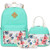 CAMTOP School Backpack Girls Bookbag Set Student School Bags 3 in 1, Laptop Backpack, Lunch Box, Pencil Case, Floral, Mint Green