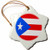 3dRose Puerto Rico Flag Snowflake Porcelain Ornament, 3-Inch