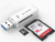 USB 3.0 SD Card Reader for PC, Laptop, Mac, Windows, Linux, Chrome, SDXC, SDHC, SD, MMC, RS-MMC, Micro SDXC Micro SD, Micro SDHC Card and UHS-I Cards(White)
