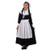 GRACEART 100% Cotton Pilgrim Girl Kids Colonial Puritan Costume (One Set Puritan Costume, US-10)
