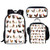 Coloranimal Children School Bag Set 3 Pcs Bookbags Funny Cartoon Chicken Pattern Shoulder Bagpack with Insulated Lunch Box Pencilcase