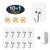 Samgood Adhesive Hooks Heavy Duty 15lb(Max), Waterproof and Oilproof Reusable Seamless Wall Hooks - 11Pack