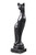 danila-souvenirs Decorative Stone Statue Figurine Sculpture Standing Black Cat 5.1''