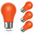 Smartinliving Orange Light Bulbs, A15 3 Watts LED Light Bulbs with Medium Base E26, Orange Colored Bulb for Party Decoration, Holiday Lights, 250LM, Non-Dimmable, 4 Pack
