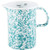 Enamelware Measuring Pitcher, 1 quart/1 liter, Turquoise/White Splatter