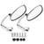 Acouto Motorcycle Rearview Mirrors with 8mm 10mm Bolt, 1 Pair Right and Left Side Motorcycle Rear View Mirror Silver Motorcycle Rearview Mirrors