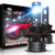 MZS Mini H13 LED Headlight Bulbs,10000LM 6500K Cool White CREE Chips 9008 All-in-One Conversion Kit w/360 Degree Adjustable Beam