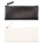 EONMIR PU Leather Pencil Case Pouch Bag,Small Simple Pencil Pouch,Makeup Pouch for Girls,Boys,School,Office(Black+White)
