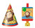 Curious George 8 Party Hats and 8 Blowouts Bundle Birthday Pack
