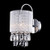 CLAXY Ecopower Lighting Modern Metal Crystal Wall Sconce-1 Light