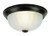 Trans Globe Lighting 14010-1 ROB Indoor Newbury 10" Flushmount, Rubbed Oil Bronze