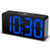 DreamSky Compact Digital Alarm Clock with USB Port for Charging, Adjustable Brightness Dimmer, Blue Bold Digit Display, Adjustable Alarm Volume, 12/24Hr, Snooze, Bedroom Desk Alarm Clock.