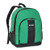 Everest Backpack with Front and Side Pockets, Emerald Green/Black