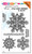 Stampendous CRS5107 Cling, Intricate Snowflakes W/Template Stamp Set, Rubber