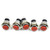 Hxchen DS-318 250V 3A/125V 6A AC 2 Pin SPST Off NO 12mm Momentary Push Button Switch (Red) - (5 Pcs)
